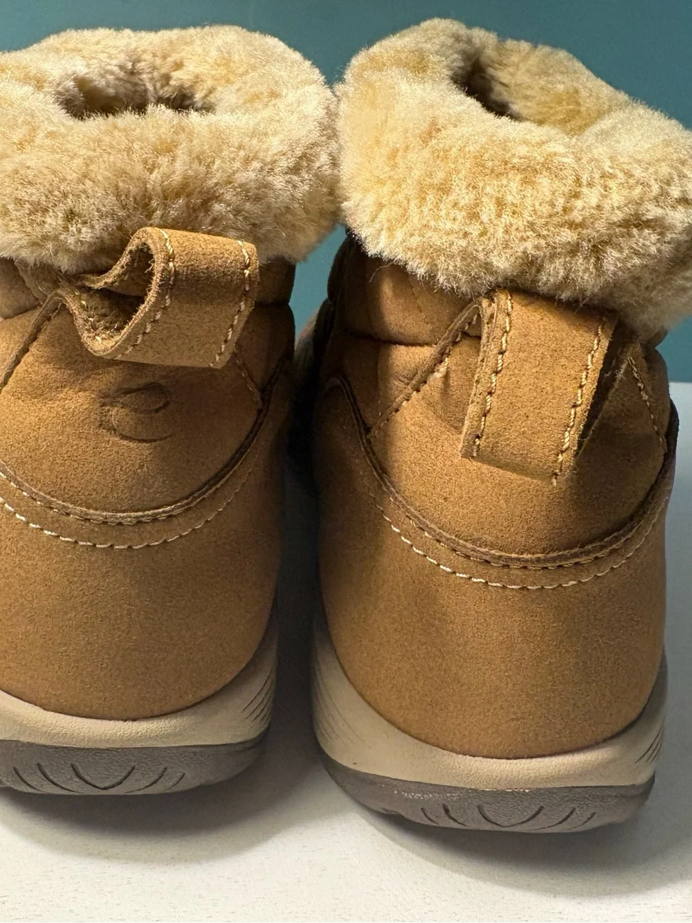 Cozy Quilted Faux Fur Ankle Boots - Camel